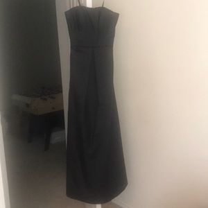 Black strapless formal